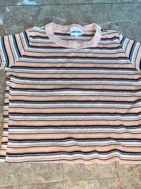 Cherokee Pink and Blue Striped Kids Tee